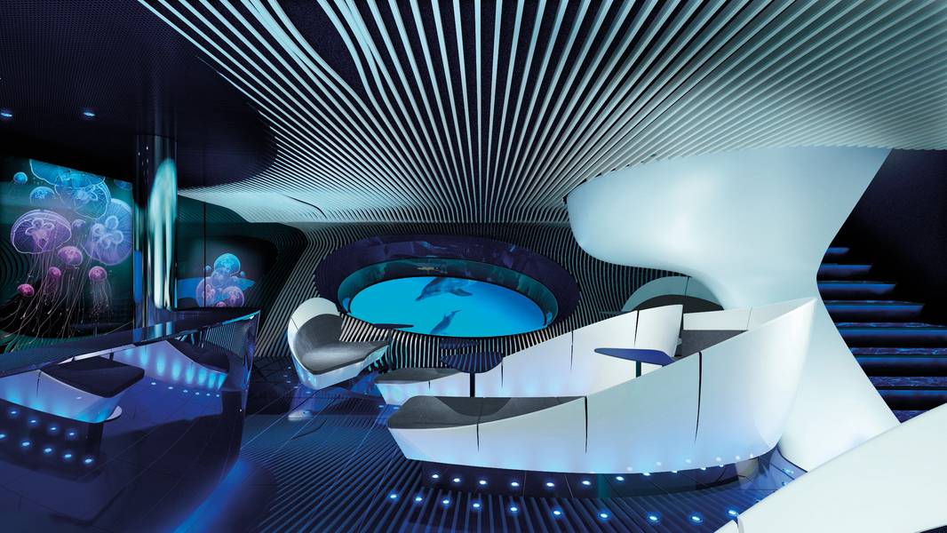 El Blue Eye Lounge. (c) PONANT - JACQUES ROUGERIE ARCHITECTE