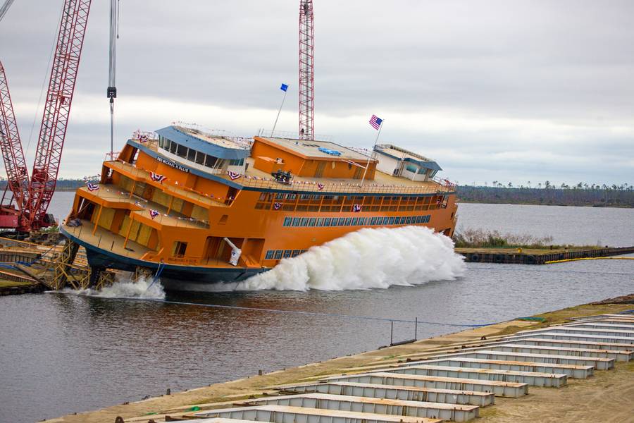 A Classe OLLIS: é uma nova classe de embarcações sendo construída para Staten Island Ferries pelo Eastern Shipbuilding Group. Fotos: Staten Island Ferries/ESG