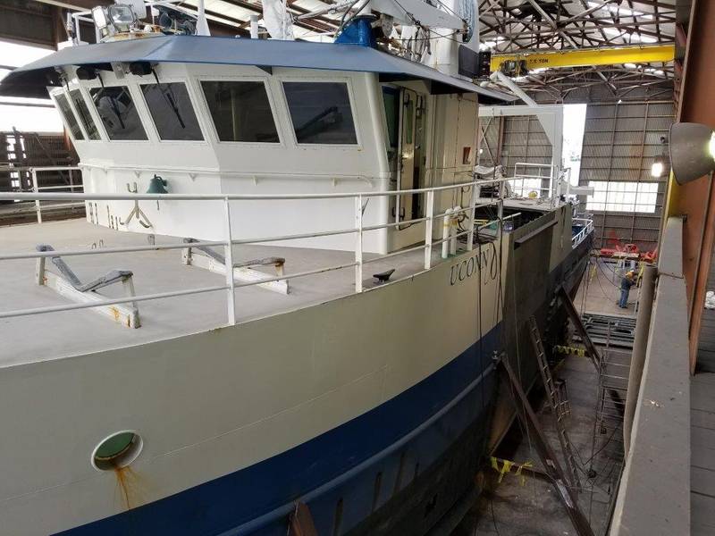 R / V Connecticut se sometió a un reacondicionamiento en la mitad de la vida que incluyó la instalación de una extensión corporal media de 14 pies (Foto: Glosten)