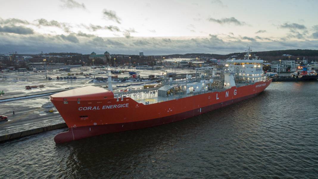 Coral EnergICE ist der erste verflüssigte Erdgas (LNG) -Träger, der eine 1A-Super-Eisklasse hält (Foto: Skangas)