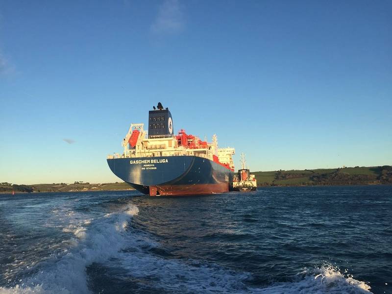 El Gaschem Beluga, que junto con su barco hermano, el Gaschem Orca, ha logrado acumular 10.000 horas de funcionamiento con etano (Foto: Man Diesel & Turbo)