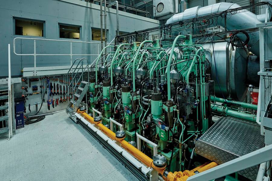 Motor de investigación en el Centro de Investigación de Copenhague equipado para uso de GLP. Imágenes: © MAN ES