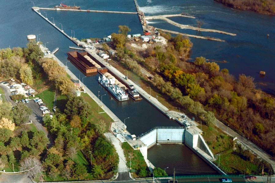 Verhungerte Felsensperre, ACE Rock Island District (Bildnachweis: USACE)