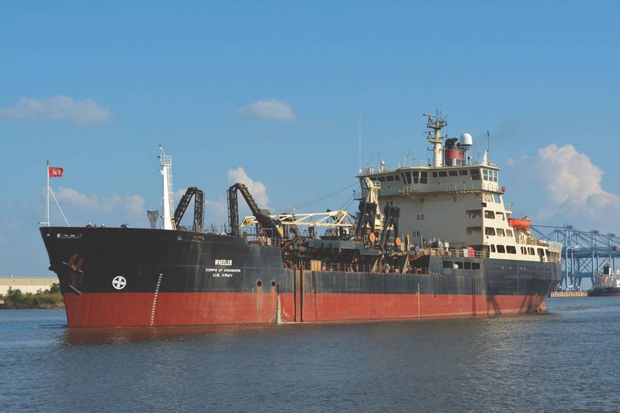 World Marine of Alabama (WMA) completó el trabajo en un contrato valorado en más de $ 14 millones para dique seco y repara el Dredge Wheeler, una draga de tolva de propiedad y operada por USACE. (Foto: WMA)