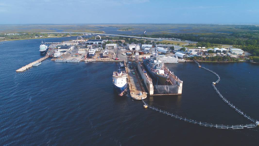 El astillero de reparación de buques de BAE Systems en Jacksonville, Florida. (Foto: BAE Systems)