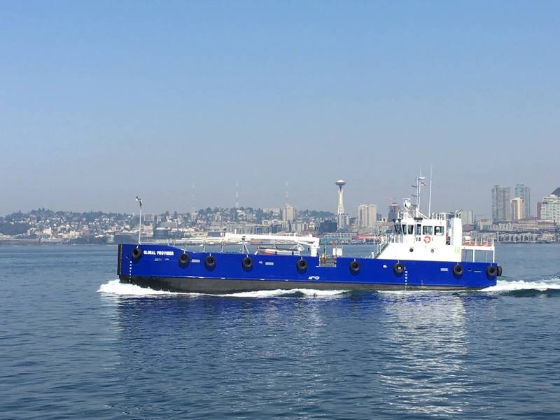 O novo navio de abastecimento Global Provider foi entregue à Maxum Petroleum para operação no Noroeste do Pacífico. (Foto: EBDG)