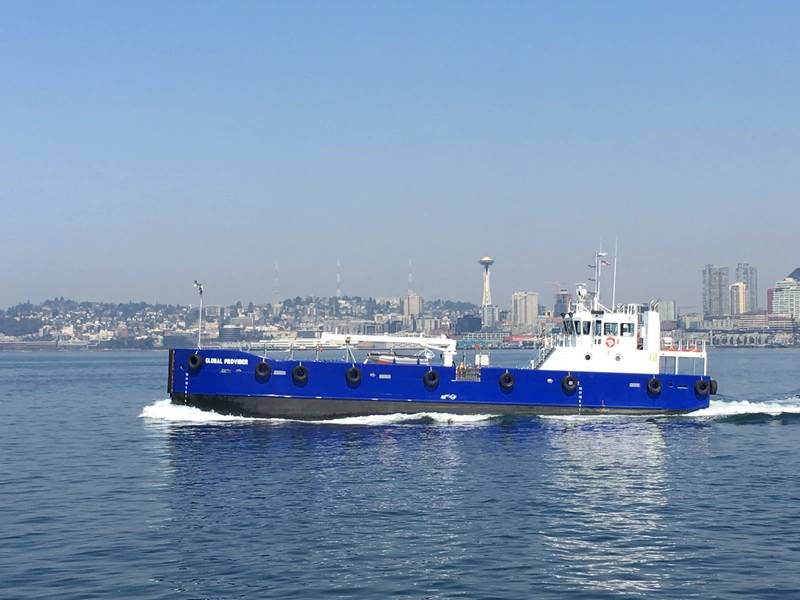 O novo navio de abastecimento Global Provider foi entregue à Maxum Petroleum para operação no Noroeste do Pacífico. (Foto: EBDG)
