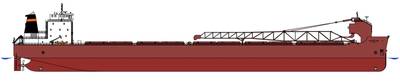 (Bild: Interlake Steamship Company, Schiffsbau in der Bucht von Fincantieri)