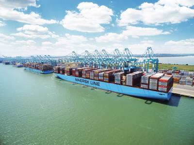 Bild: Das Madrid Maersk ist ein 20.568 TEU Containerschiff, betrieben von Maersk (CREDIT: Maersk)