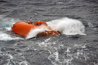 Bote salva-vidas de queda livre Norsafe (Foto: VIKING Life-Saving Equipment)