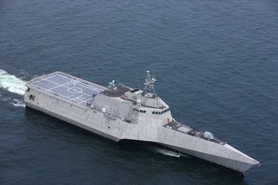 Charleston (LCS 18) será o terceiro Independent-variant que LCS Austal entrega à Marinha dos EUA em 2018, (Foto: Austal)