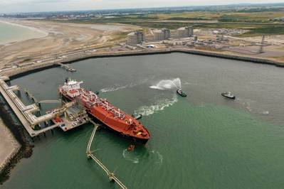 Das LNG-Terminal in Dunkerque erhält seine erste LNG-Ladung. Bild: EDF