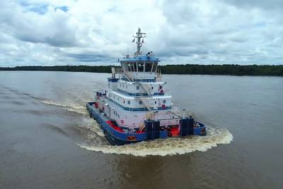 Dois novos rebocadores personalizados da Robert Allan Ltd estão sendo operados ao longo do sistema do rio Amazonas pela Hidrovias do Brasil SA (Foto: Robert Allan Ltd)