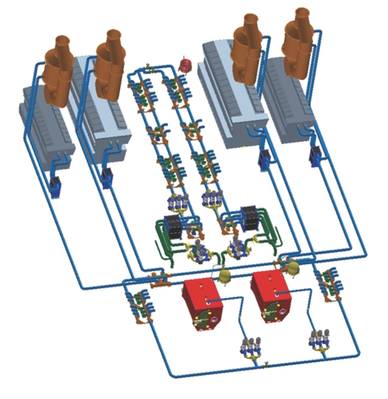 Ein komplettes System wird die Erholung und die Verbraucher jederzeit ausgleichen. Wenn der Wärmebedarf aus irgendeinem Grund höher ist als der von den Motoren zurückgewonnene, wird eine Dieselheizung im Standby-Betrieb anspringen, um die Kapazität sicherzustellen.