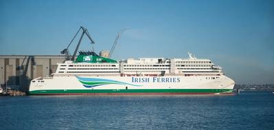 Ferry newbuild WB Yeats在FSG码头（照片：FSG）