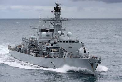 HMS Sutherland (foto del archivo cortesía de la Royal Navy)