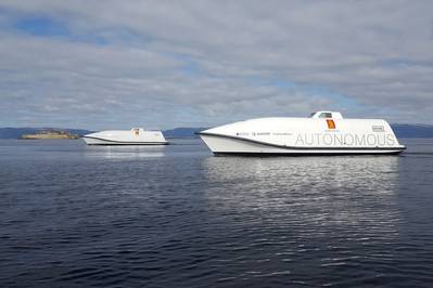 KONGSBERGs Ocean Space Drones 1 und 2 werden Testplattformen im H2H-Projekt sein (Bild: KONGSBERG)