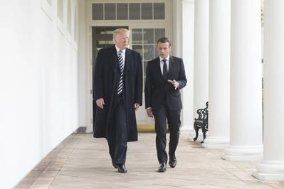 Präsident Trump und Präsident Macron im April 2018 (Offizielles Foto des Weißen Hauses von Shealah Craighead)