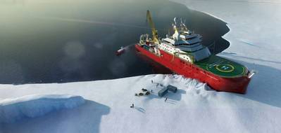 RRS大卫·阿滕伯勒爵士极地研究船由Cammell Laird建造，由英国南极调查局运营，旨在改变极地地区船载科学的开展方式。 （照片：英国南极调查局）