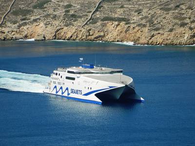 A Seajet fast ferry - أنشأت شركة Mechanica Marine علاقة جديدة مع الشركة اليونانية (Photo: Mechanica Marine)