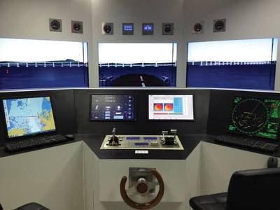 Simulador de ponte SIMNAV. Imagem: ICN