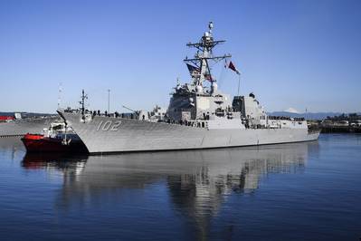 USS Sampson (foto da Marinha dos EUA por Alex VanâtLeven)