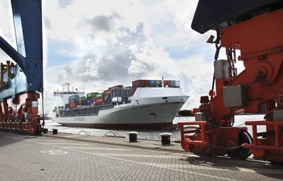 Unifeeder-Schiff Vera Rambow in Rotterdam. Foto: Unifeeder Unifeeder Schiff Vera Rambow in Rotterdam. Foto: Unifeeder