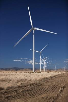 file Image: Μια τυπική εγκατάσταση ανεμογεννήτριας Vestas. ΠΙΣΤΩΣΗ: Vestas