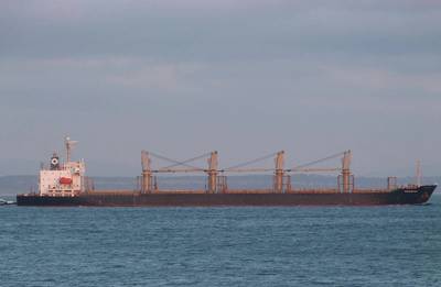 ロシアはオデッサの黒海港に停泊中のリベリア船籍のプリムスにミサイルを発射したと伝えられている。 (©ペドロ・アマラル/MarineTraffic.com)