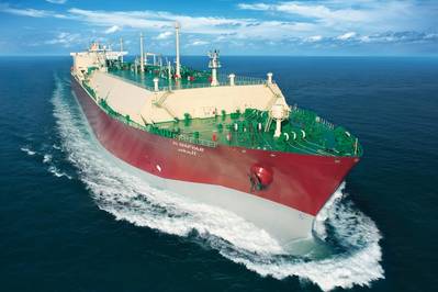 文件图像：典型的海上LNG运输船（CREDIT：QGTC）