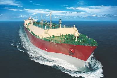 文件图像：典型的海上LNG运输船（CREDIT：QGTC）