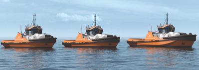 ABS已经批准了Wärtsilä原则上的混合动力牵引设计。新设计将成为瓦锡兰拖船设计新系列的基础，即瓦锡兰HYTug系列。 （Image：Wärtsilä）