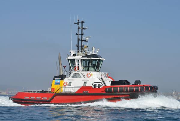 Der erste Schlepper mit Caterpillars Advanced Variable Drive, einem Hybridsystem, ist einer der beliebten und erfolgreichen Bogaçay-Serie von Sanmar. Es wird die 38. Klasse dieser Klasse sein, die exklusiv von RAL für Sanmar entworfen wurde. Foto mit freundlicher Genehmigung von Sanmar.