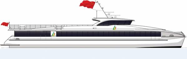 Quatro ferries de 42 metros serão construídas por Aulong para Xidao Dazhou Tourism Co Ltd da China a partir de março de 2018 (Imagem: Aulong)