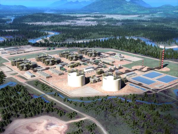 Rendering der LNG-Exportanlage (Bild: LNG Canada)