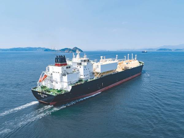 BP Shipping recibió a British Partner, la primera de media docena de 173,400 pies cúbicos nuevos. metro. La capacidad de los transportistas de gas natural licuado (GNL) se entregará hasta 2018 y 2019 desde el astillero DSME en Corea del Sur. (Foto: BP Shipping)