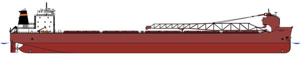 (Bild: Interlake Steamship Company, Schiffsbau in der Bucht von Fincantieri)