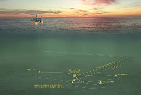 Infraestrutura submarina de Kaikias (Imagem: Shell)