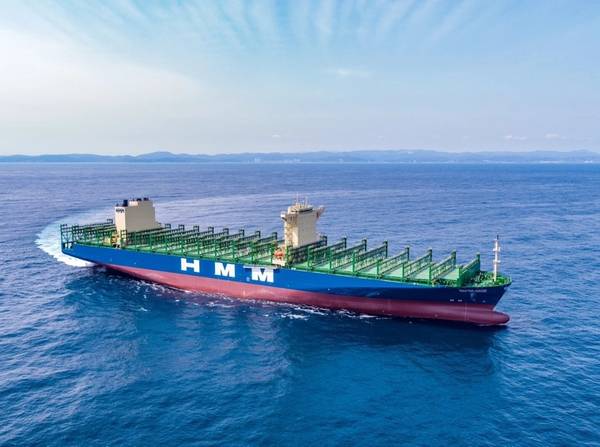 Un buque portacontenedores de 13.000 TEU construido por HD Hyundai Heavy Industries y entregado en 2024 (Crédito: HD Hyundai Heavy Industries)