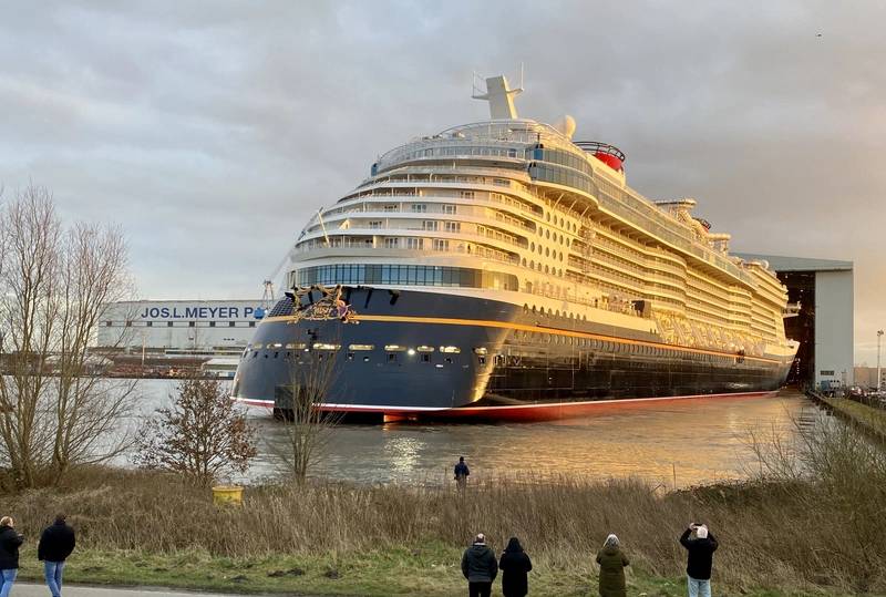 Disney S New Cruise Ship Floated Out At Meyer Werft