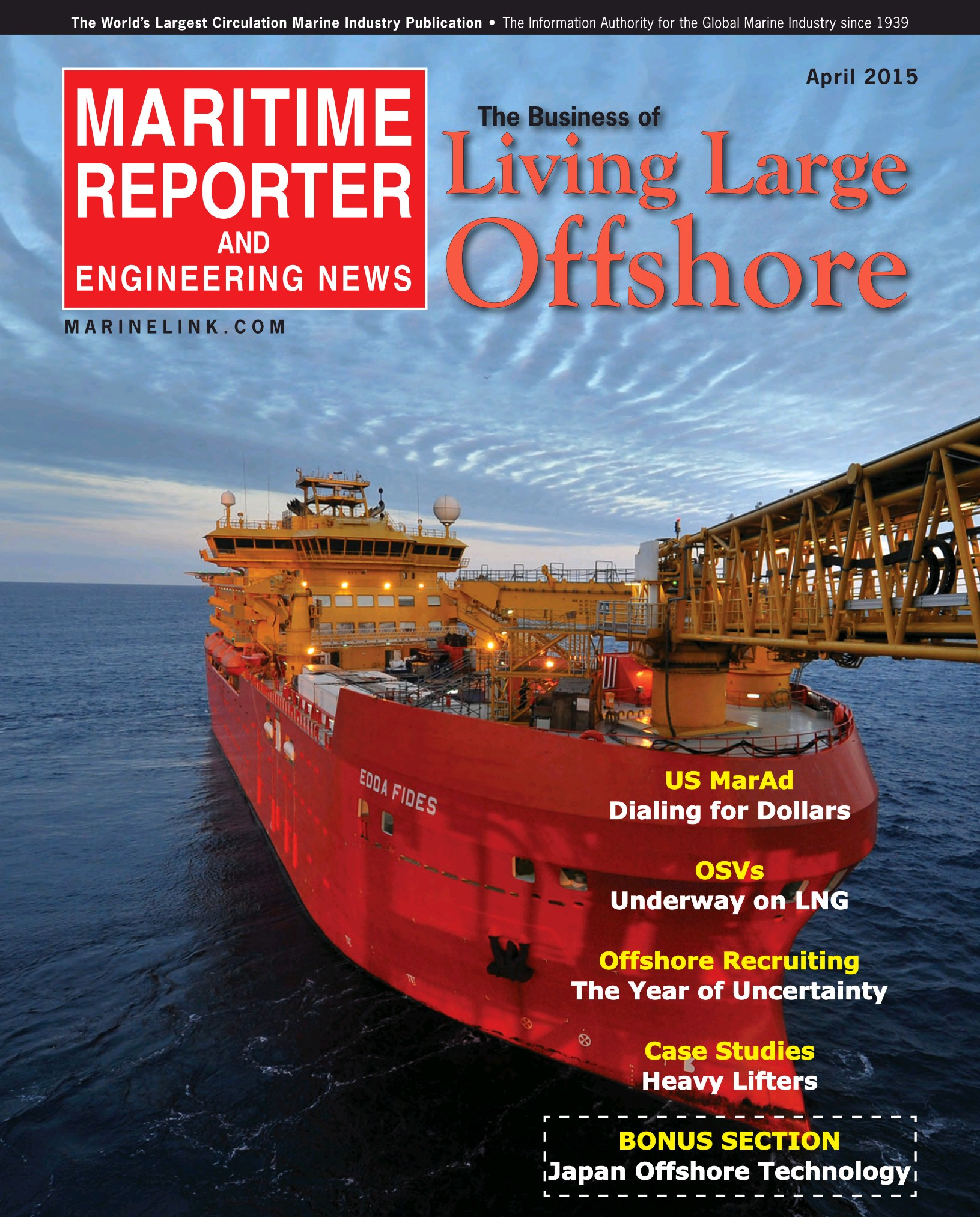 Maritime Reporter Magazine : Offshore Edition (April 2015)