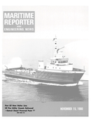 Maritime Reporter Magazine Cover Nov 15, 1980 - 