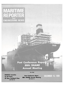 Maritime Reporter Magazine Cover Dec 15, 1980 - 