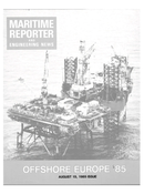 Maritime Reporter Magazine Cover Aug 15, 1985 -