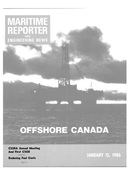 Maritime Reporter Magazine Cover Jan 15, 1986 - 
