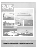 Maritime Reporter Magazine Cover Jan 1988 - 