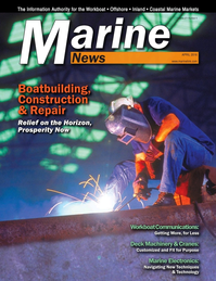 Marine News Magazine Cover Apr 2016 - Boatbuilding: Construction & Repair