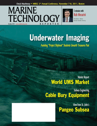 Marine Technology Magazine Cover Oct 2011 - Ocean Engineering & Design