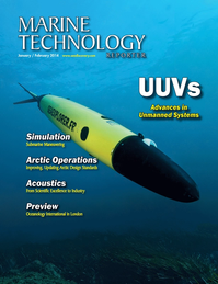 Marine Technology Magazine Cover Jan 2014 - Subsea Vehicles: UUVs