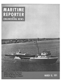 Maritime Reporter Magazine Cover Mar 15, 1971 - 
